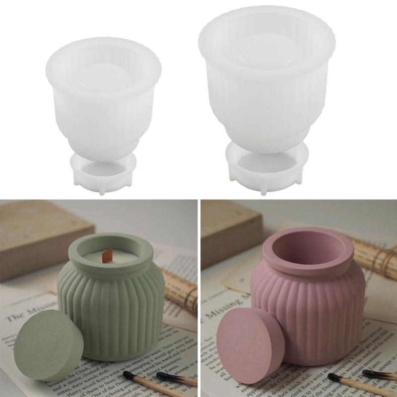 Crafty Silicone Mold for Cement Cup Jar Resin Casting Molds Jar Molds Resin Mold