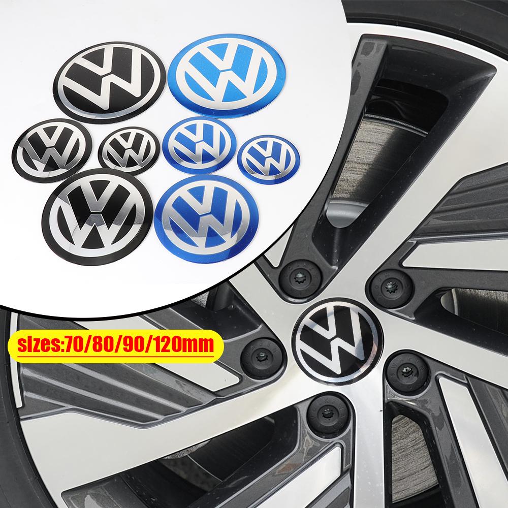 4PCS 70/80/90/100/120MM Car Wheel Center Hub Cap Emblem Stickers for Volkswagen VW Golf 6 7 MK4 TSI TDI Magotan B5 B6 B7 GTD