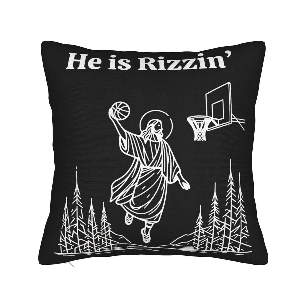 He Is Risen Boho Easter Christian Cross Pillow Case Cute Funny Pillow Cover Custom Pillowcases For Sofa Couch Bed Living Room