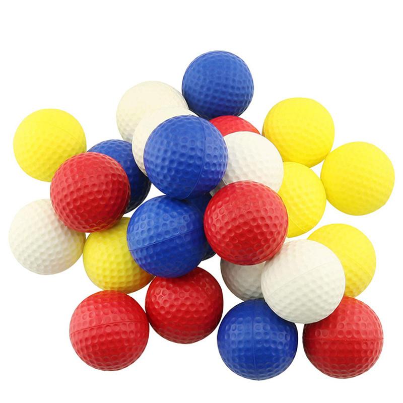 PU Foam Golf Ball Indoor And Outdoor Training Colorful Practice Soft Foam Golf Ball Toy Children's Gift Sponge Ball Pressure
