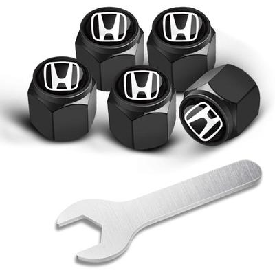 Tire Valve Stem Caps Fit for Honda Civic FIT Odyssey Accord CR-V HR-V Accessories,5 Pack Copper Tire Valve Caps with Leakproof Rubber O-Rings