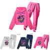 Kpop Dämonenjäger Muster Kinder Hoodie und Hose Set Aus Baumwolle Für Aktive Kinder