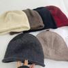 Lazy Wind Solid Color Wool Hat Women's Autumn and Winter Versatile Warm Knitted Hat Ins Tide Pile Hat Bag Head Hat Cold Hat