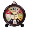 Vintage Metal Analog Alarm Clock Large Display Non-Ticking Silent Battery Operated Bedroom Retro Desk Quartz Clock Children Students Birthday Gift