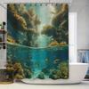 Underwater World Custom Printed Shower Curtain Set for Bathroom Decorations