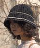 THE GREEN LAB Summer Crochet Knit Bucket Hat [Black]