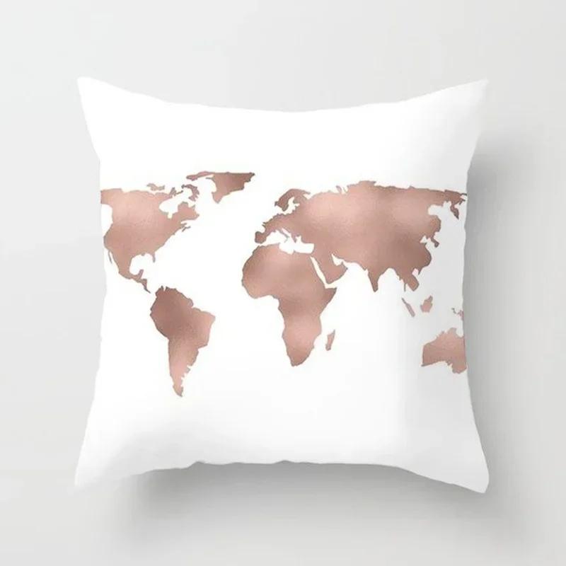 Pink Tropic Pineapple Throw Pillow Covers Geometric Nordic Glitter Polyester Pillow Case Sofa Home Decor Cushion Covers 45X45Cm