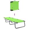 Foldable Sun Lounger Green 188 X 57 X 86.5 Cm Polyester