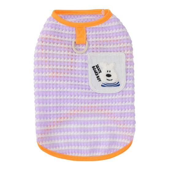 Dog Shirts Summer Printed Puppy Clothes Soft Breathable Pullover T Shirt with D-Ring for Small Medium Dogs Cats