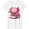 Anime Kawaii Axolotl Eating Ramen Noodles Kids Teen Girl Boy T-Shirt Made In Usa.