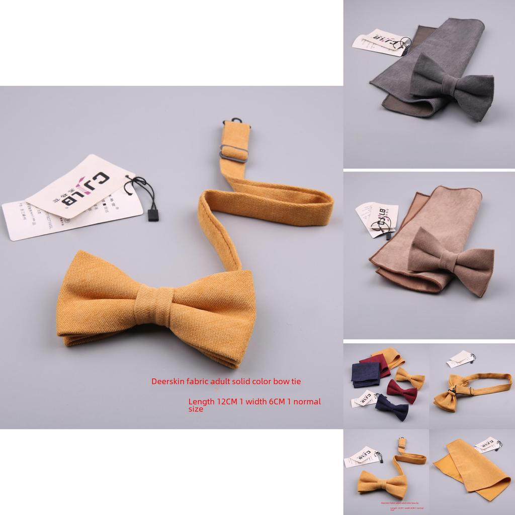 Cotton Bow Tie Set For Men Women Elegant Formal Accessories Gift For Adults