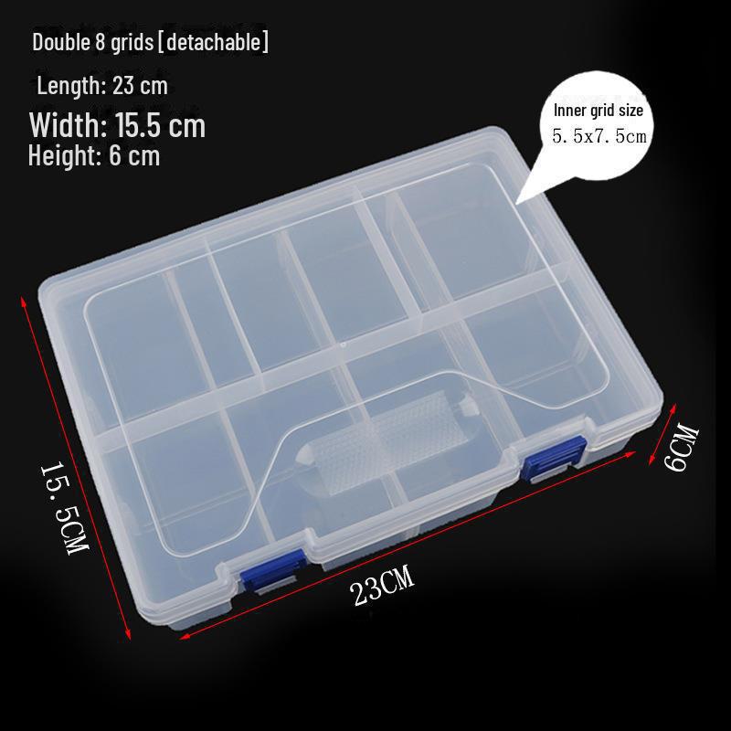 Multifunctional Clear Plastic Storage Box for Jewelry and Accessories