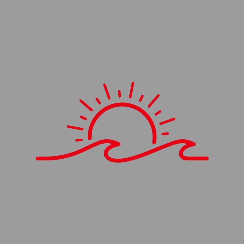 Sun Waves Reflecting Each Other Creativeandfunny Stickers For Cartoon Fansandloverhigh Quality For Car Trucks Motorcycles And Laptops