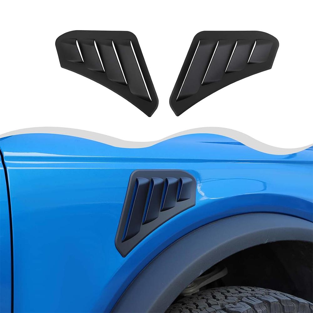 Für Ford Bronco 2021 2024 2024 Vorderseite Fender Vents Trim Up Schwarz Carbon Außen Zubehör