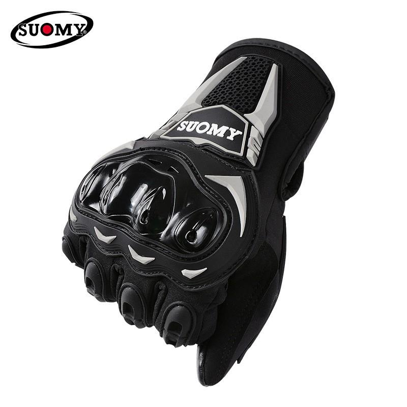 SUOMY Winter Motorcycle Gloves Men Thermal Insulated Anti-Slip Abrasion-Resistant Touchscreen Compatible Cycling Protective