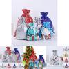Colorful 5pcs Christmas Sacks Reusable Drawstring Gift Bags With Classic Patterns