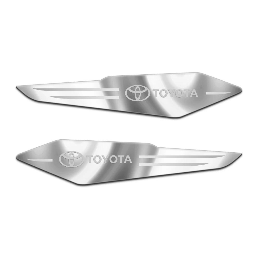 3D Metal Auto Door Car Body Fender Decoration Badge Stickers for Toyota Chr Corolla Camry Rav4 Yaris Hilux Prius Avensi Verso