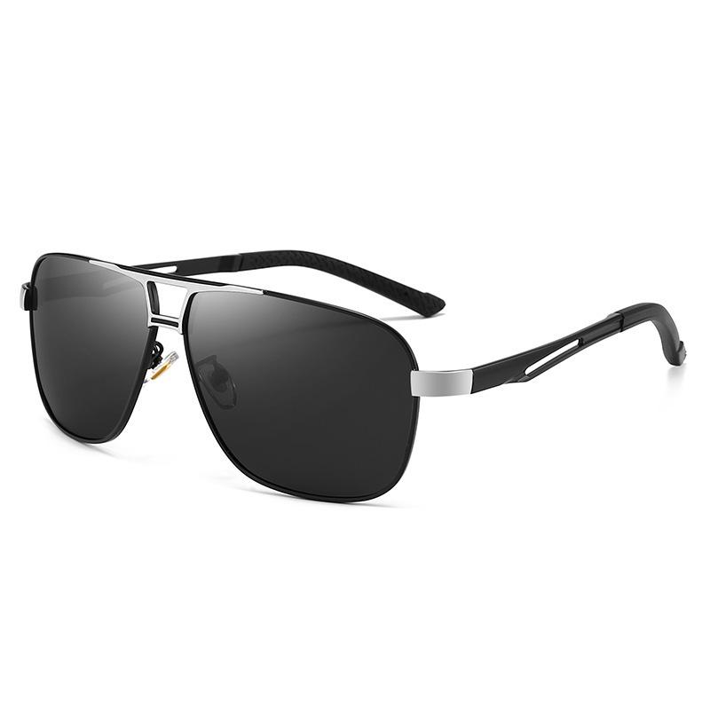 Polarized Sunglasses Men'S Intelligent Color-Changing Day And Night Dual-Beam Retro Driving Glasses Fishing Tide