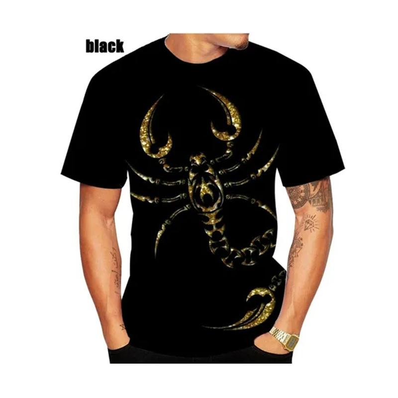 3D Printed Cool Scorpion T-Shirt For Men Women Trend Animal Pattern Tees Summer Loose Round Neck Tops Short Sleeves Kid T Shirts