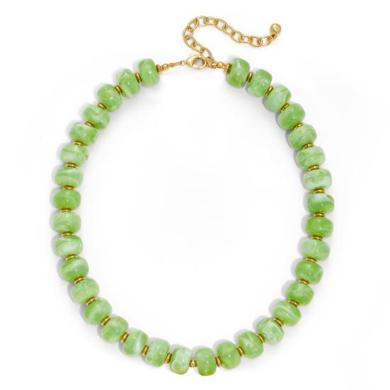 Collana girocollo con perline colorate spesse Collana con perline in resina Collana Boho per le vacanze per donna Gioielli per l'uso quotidiano e la vacanza estiva al mare
