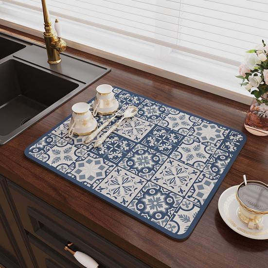 Podložka pod tanier Retro potlač Rýchla absorpcia Podložka pod pohár Protišmyková základňa Ľahko sa čistí Minimalistický dizajn Podložka pod kávovú šálku