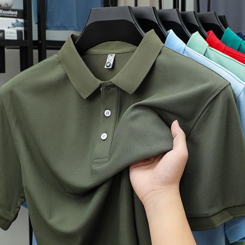Men'S Lapel Short-Sleeved Polo Shirt Business Casual Men'S T-Shirt Clothes, Low-Cost Drive Dnu