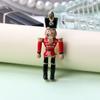 Vintage Literary And Artistic Nutcracker Soldier Brooch Enamel Nutcracker Soldier Puppet Series Corsage Pin Accessories