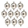 10 Pièces Fermoirs Magnétiques Boule Mode 12x6mm Bijoux pour Fabrication de Colliers Bracelets