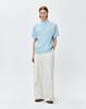 ZIOSONGZIO [Collection] Splin Boucle Henley Neck Knit Sky Blue Bi3Kt317Sb