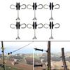 6x Postes T para Cercas Eléctricas Manijas para Puertas Anclajes Aisladores Metal Hardware Profesional para Cercado