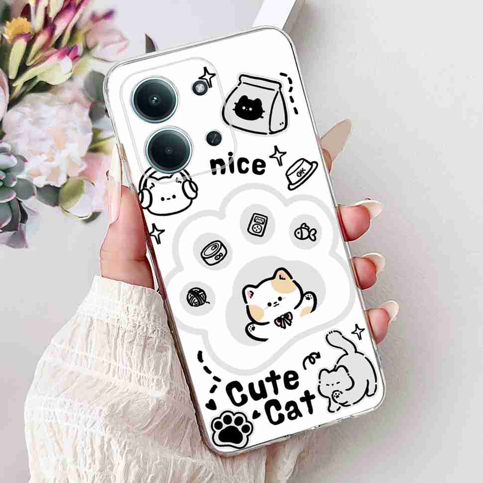 Pour Xiaomi Redmi 15C 4G 25078RA3EA Coque Nouveau Papillon Chat Mignon Silicone Souple TPU Housse Pour Redmi 15C 15c 4G 6.9" Coque de Téléphone