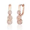 14K GF Round Stone Drop One-Touch Earrings C24EGF206