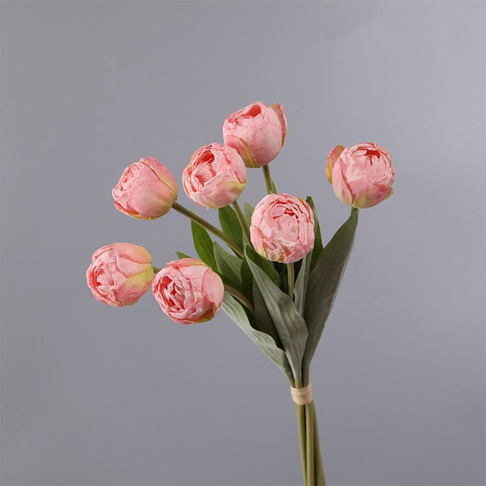 7 Heads Artificial Tulip Branches Realistic Fake Flowers Silk Tulip Flower Wedding Party Decor