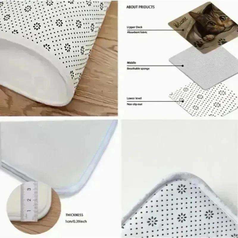 1pc Christmas Dwarf Welcome Door Mat Is A Wonderful Christmas Gift Mat That Perfect for Home and Christmas Decoration Doorways