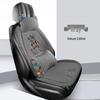 Cartoon Bear Jacquard Linen Car Seat Cushion - Breathable, Universal Fit