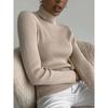 Women Fall Turtleneck Sweater Knitted Soft Pullovers Cashmere Jumpers Basic Soft Sweaters for Women Autumn Winter