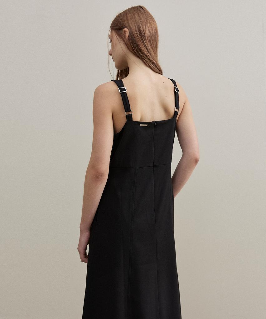 Artid Buckle Bustier Dress_Black