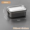 304 Edelstahl Lunchbox Bento Box Metall Lebensmittelaufbewahrungsbehälter Mit Verriegelungsverschluss Geeignet Für Arbeit Und Schule