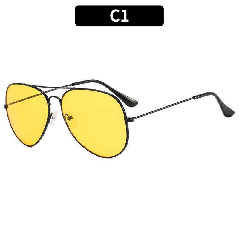 Lunettes de soleil d'aviation à Double pont pour femmes et hommes, monture en alliage, verres dégradés d'océan poli, lunettes de soleil pour hommes et femmes, nouvelle collection 2024