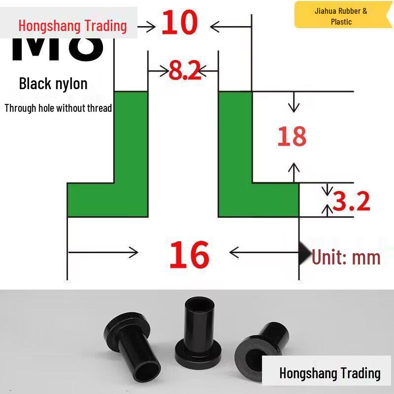 Step T-Shaped Nylon Insulating Bushing Washer, M3-M35 Thread Protection Spacer