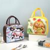 Cartoon Animal Pattern Lunch Bag Thickened Handheld Large Capacity Bento Bag