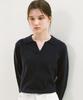 YUPPE Frill Collar Knit_Navy