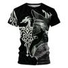 T-shirt à Manches Courtes pour Hommes T-shirt Homme T-shirts d'Été pour Hommes Homme Été 2024 T-shirt Manches Croisées Dark Knight Graphique Oversize