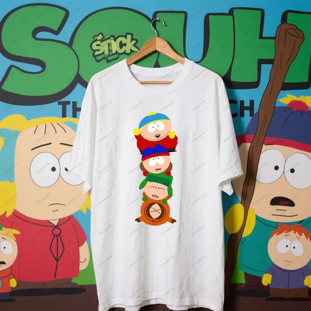 South Parks Little Fat Boy Cartman Cute Cartoon Printed Tshirt Shirt Humorous Streetwear Unisex Summer Crewneck Shortsleeved