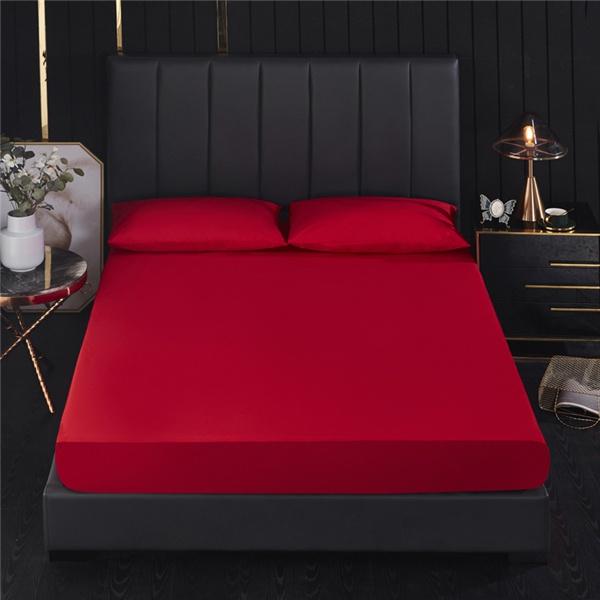 Drap-housse 100 % coton imperméable avec bandes élastiques, housses de matelas réglables antidérapantes pour lit simple, double, King, Queen, 150/180/200 cm