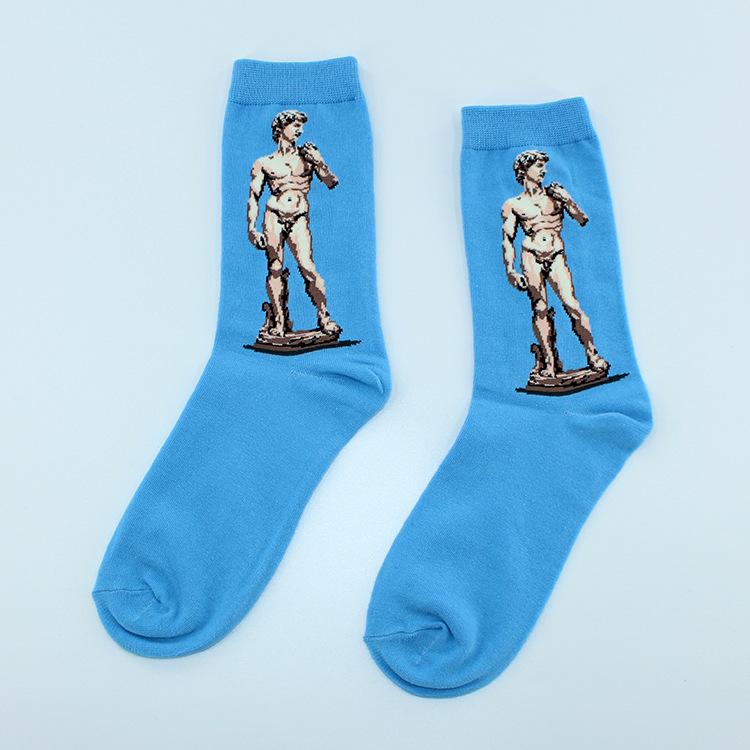 Damen Socken Lustig Niedlich Cartoon Früchte Avocado Ei Ölgemälde Van Gogh Streifen Fröhlich Japanisch Harajuku Skateboard Socken