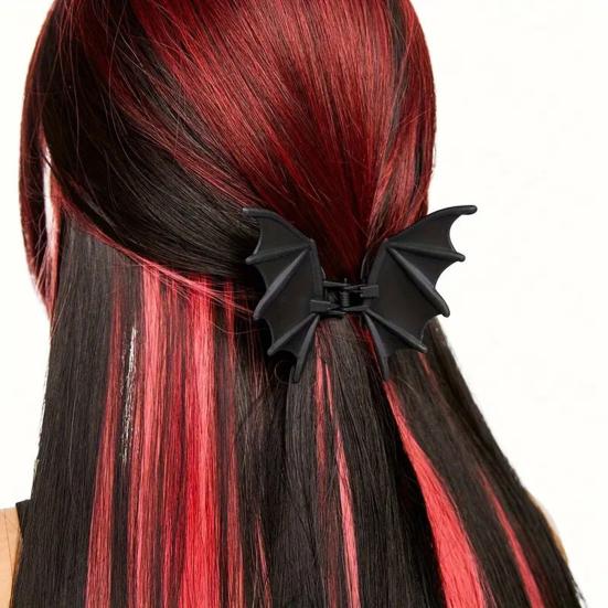Women Hair Clip Halloween Bat Shape Shark Hair Claw Anti-slip Teeth Metal Grabbing Clips Hair Accessories