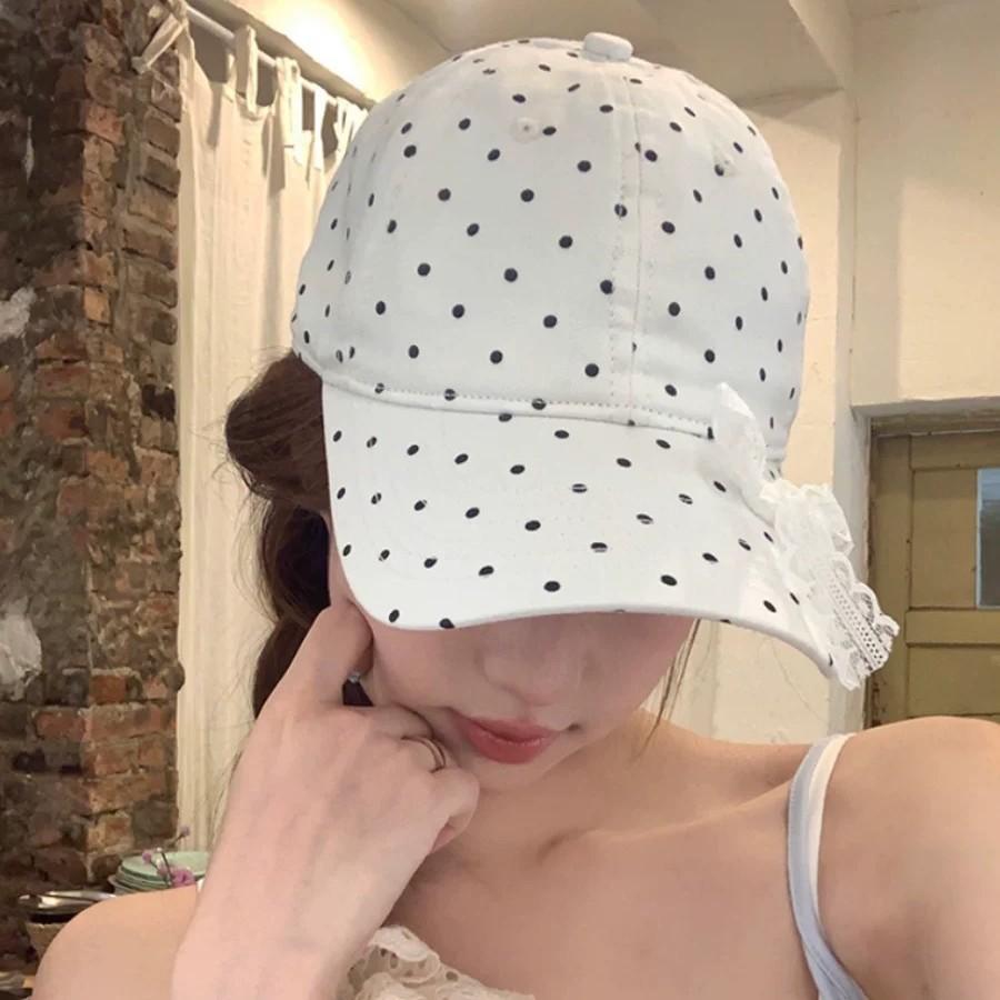 Bow Lace Baseball Cap New Big Head Surround Sun Protection Sun Protection Baseball Cap