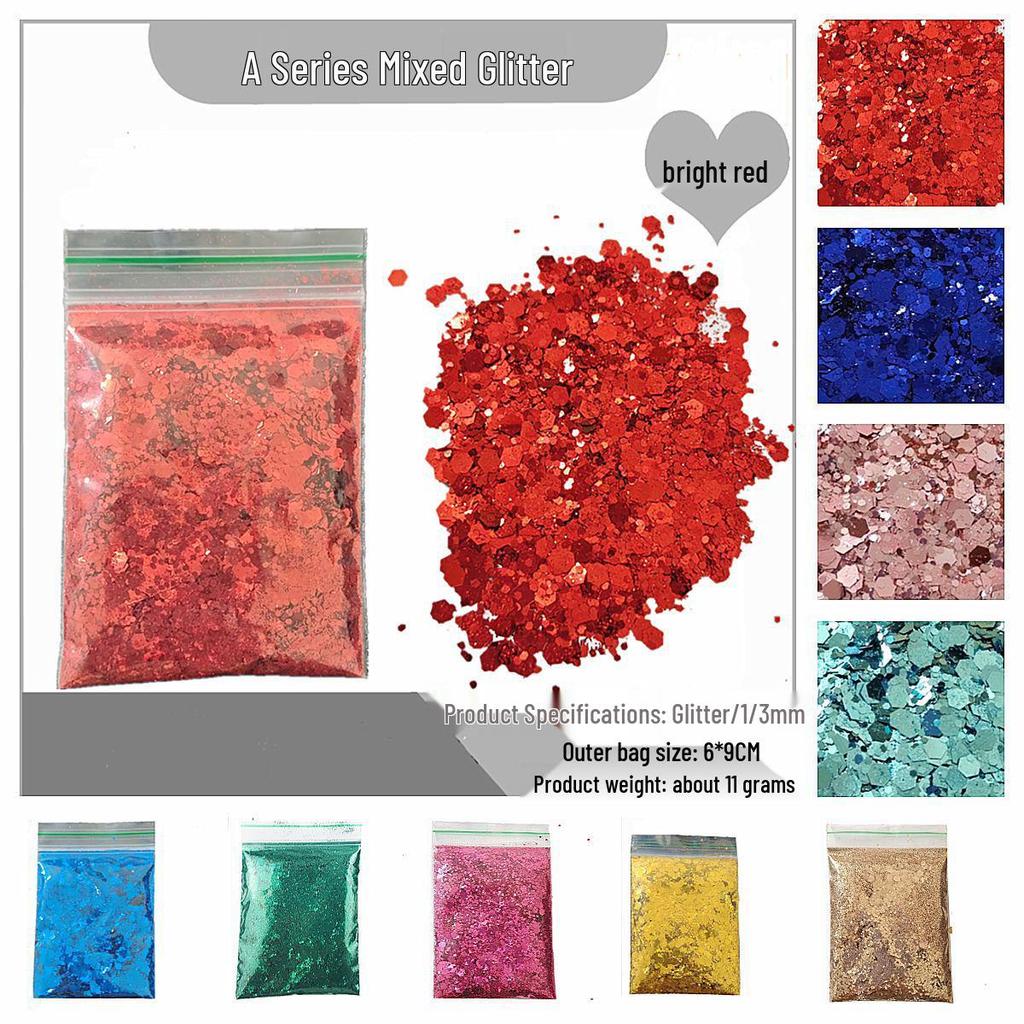 Cross-Border Nail Art Glitter Sequins 1/3MM - Basic Colors for DIY Nightclub Stage Style Resin Drip.
