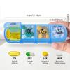 Rainbow Pill Box Weekly Pills Organizer 4 Times a Day 7 Days Container Case Moisture Proof for Home Hospital Patient Sickness